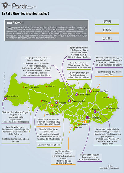 Carte touristique de l'Oise