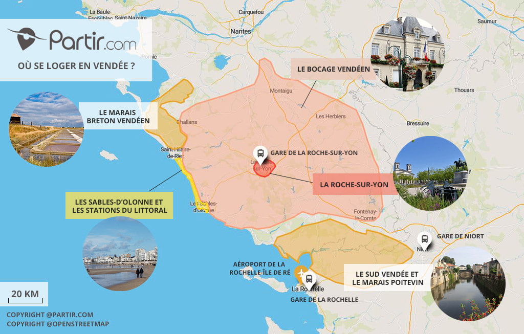 carte où se loger à Vendée