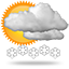 Neige modérée ou forte avec orage